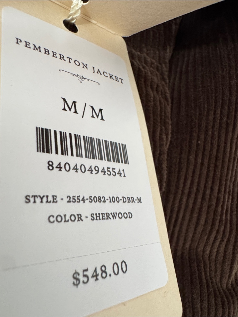 Doen Corduroy Pemberton Jacket NWT - Picture 6 of 8